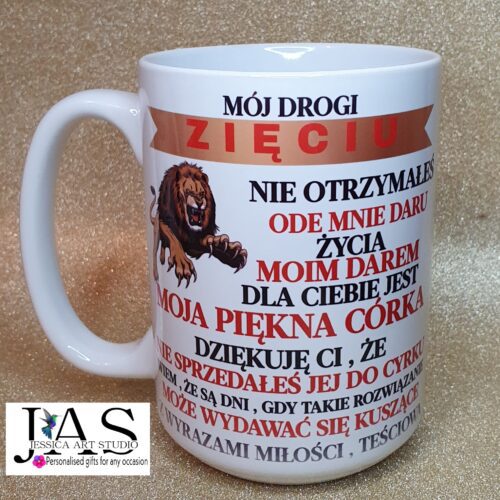 Duży kubek biały - dla Zięcia