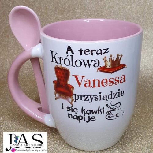 Kubek z łyżeczką - Królowa