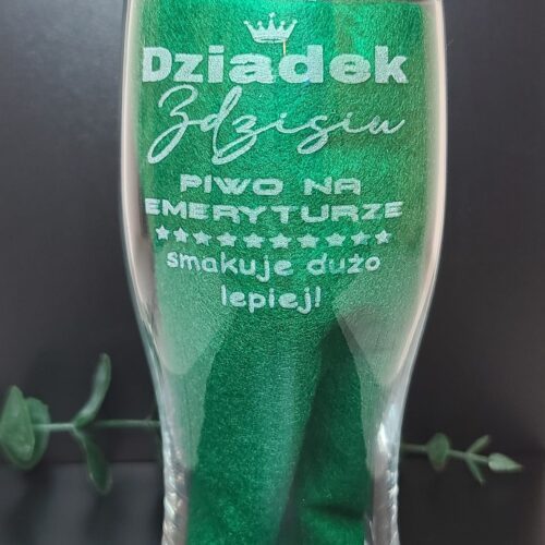 Szklanka do piwa dla Emeryta