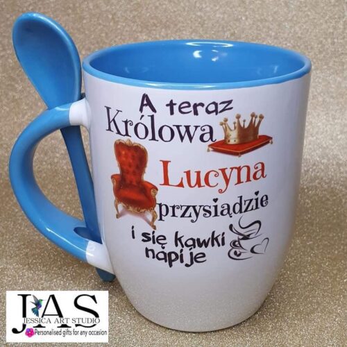 Kubek z łyżeczką - Królowa