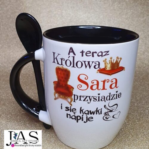 Kubek z łyżeczką - Królowa