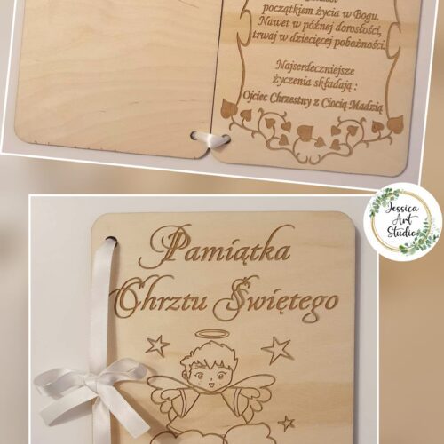 Drewniana Pamiątka Chrztu Świętego