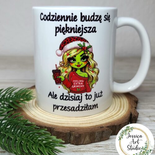 Kubek biały- Świąteczny