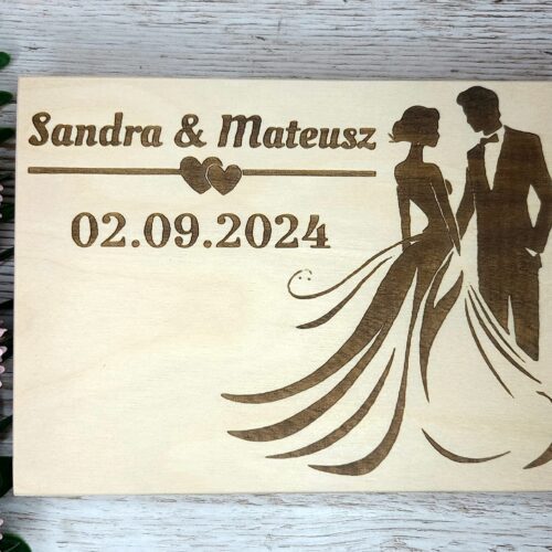 Drewniane pudełko - dla Nowożeńców