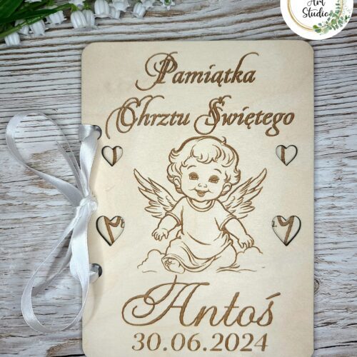 Drewniana pamiątka Chrztu Świętego