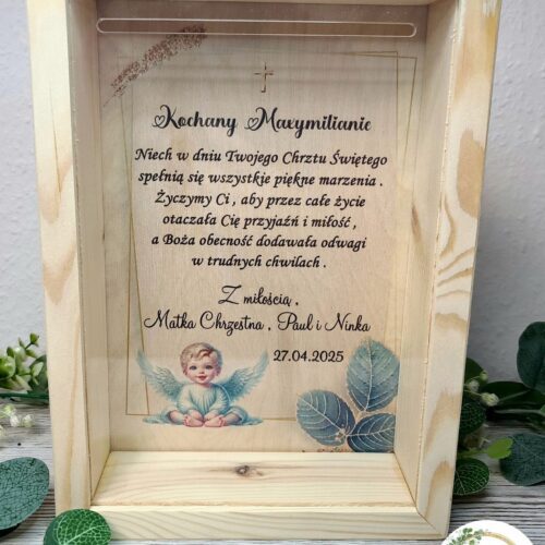 Skarbonka - Pamiątka na Chrzest Święty