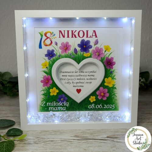 Ramka LED - 18te urodziny