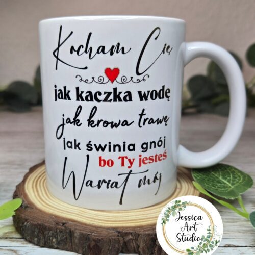 Biały kubek dla Niego