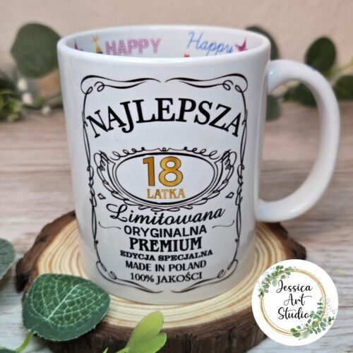 Kubek biały urodzinowy