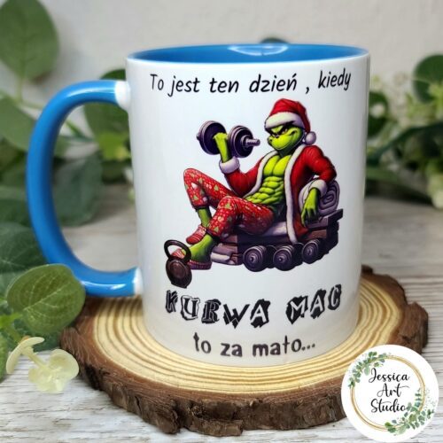 Kunek z niebieskim wnętrzem - Świąteczny