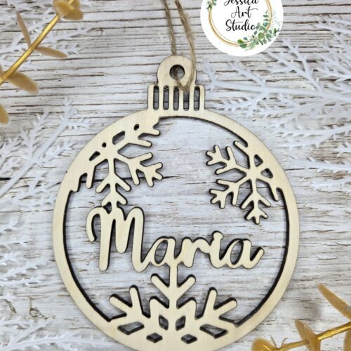 Drewniana bombka z imieniem