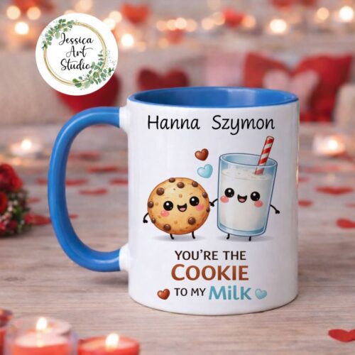 Personalised Valentine Mug – You’re The Cookie To My Milk