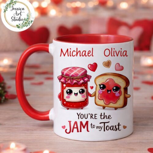 Personalised Jam & Toast Mug – Funny Couple Gift